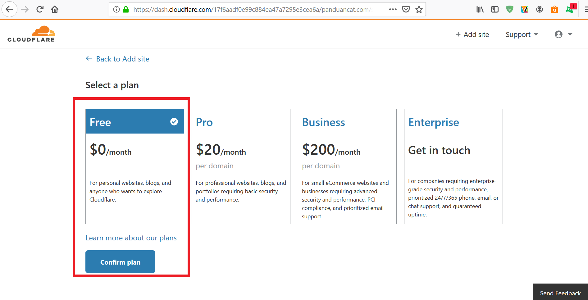 Berlangganan ke Cloudflare