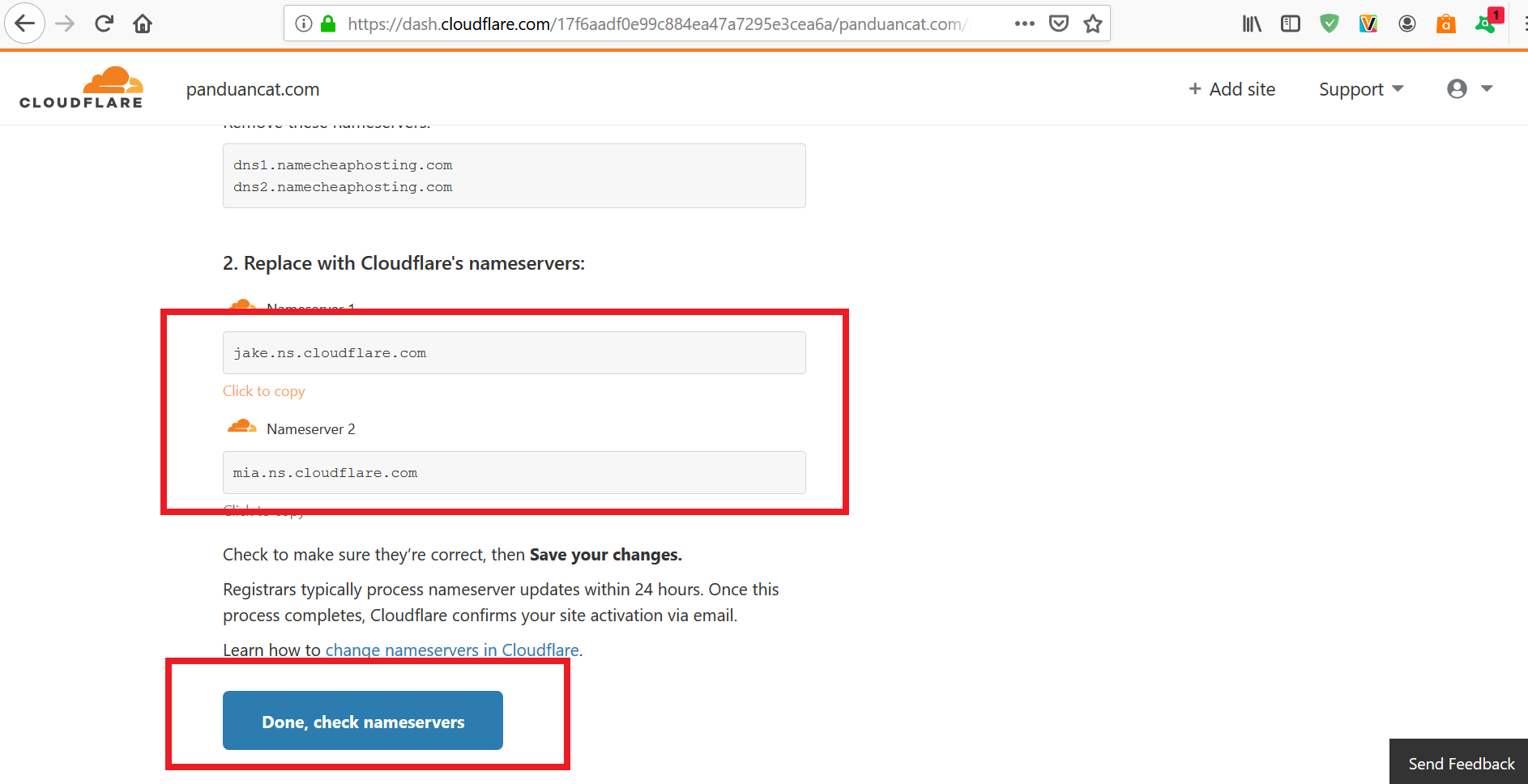 NS domain ke Cloudflare