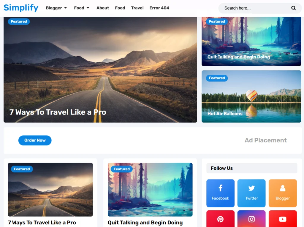 Simplify Blogger Template